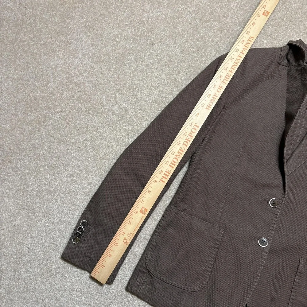 L.B.M. 1911 Blazer Mens Small 32-35 Brown Cotton Slim Fit Two Button Sport‎ Coat